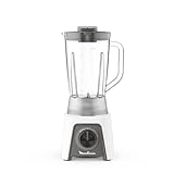 Moulinex Blendeo + Frullatore Elettrico, 450 W, 1.5 L, Tritatutto con 2 Velocità, Funzione Pulse e Tritaghiaccio, Blender Frullato, Etichetta Duraforce e Tappo Dosatore, Bianco, LM2C01