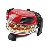 G3 Ferrari G10006 Pizza Express Delizia, Forno Pizza, 1200 W, Termostato regolabile 400°C, Pizza fragrante in 5 minuti, Doppia resistenza riscaldante, Ricettario e Palette inclusi, Rosso